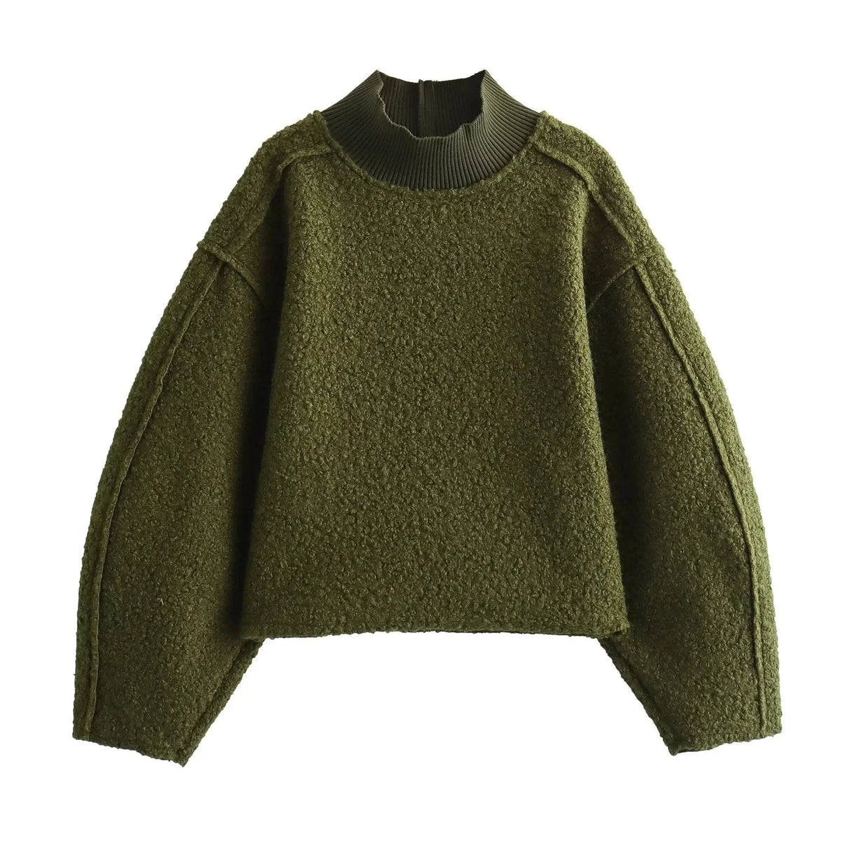 HH Sweatshirts For Women Autumn Casual Loose Turtleneck Long Sleeve Pullover Sweater Female Fashion Chic Top Pullovers