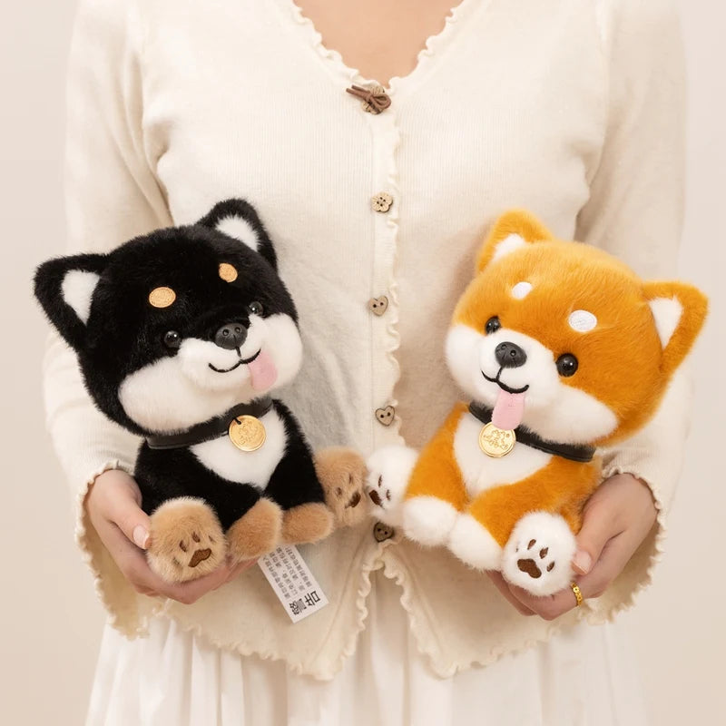 Stuffed Animals Soft Cute Puppy Pet Doll Simulation Plush Shiba Inu Dog Toy Children Kids Girls Lovely Gift Room Decor