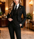 New Women's Suits 3 Pieces Formal Elegance Event Wear Women's Business Set (Jacket+Vest+Pants) Tailor Made