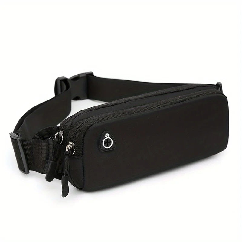 Sports Waist Pack for Men, Running Gear Phone Pouch,Mini Cycling Waterproof Crossbody Chest Bag, Double-Layer Storage Waist Bag