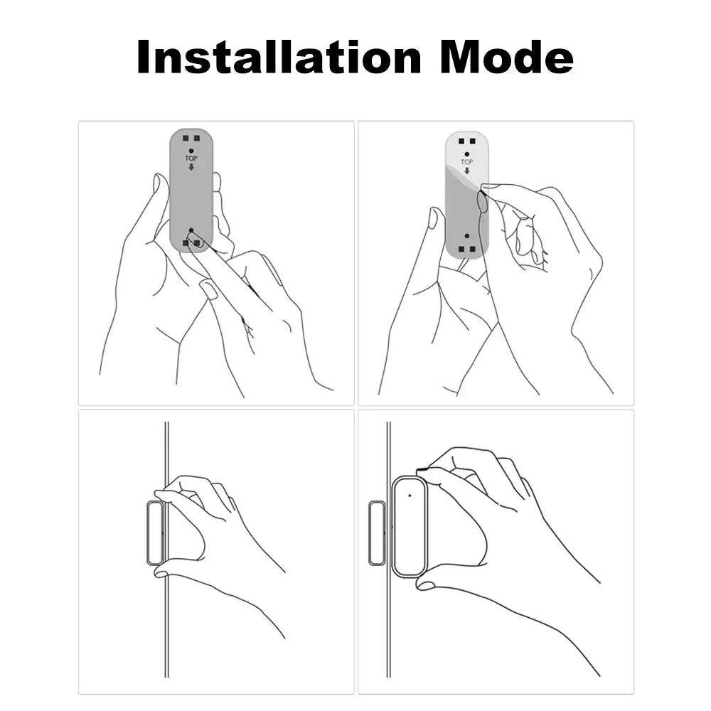 a sleek minimalist magnetic door handle cover in matte gray with subtle directional indicators designed for zigbee gateway hub installation