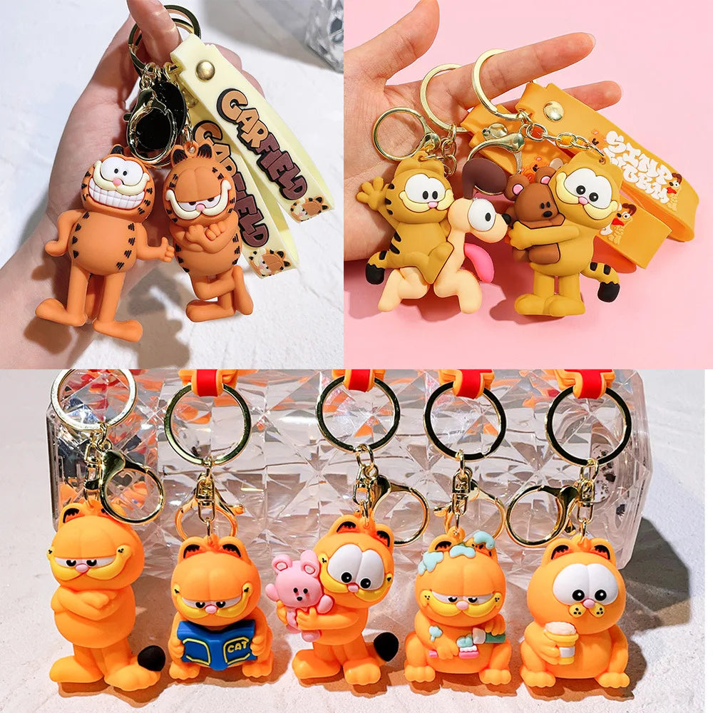 2025 Cute Kitten Keychain Cartoon Cat Key Pendant Soft Rubber Anime Women Men Key Chain
