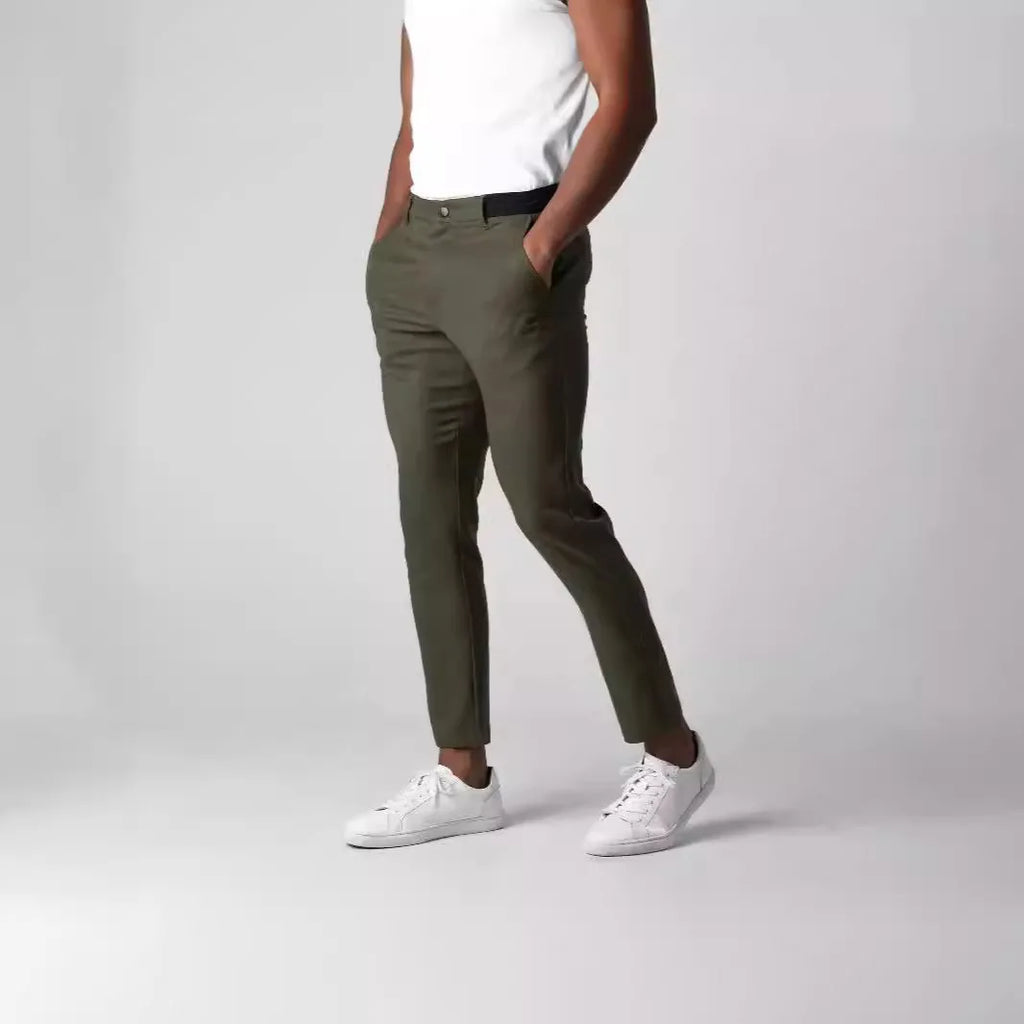 Men's Casual Pants Breathable Trousers Japanese Business Versatile Elasticity Waist High Guality Long Pant