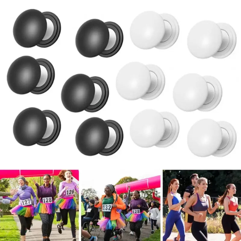Race Number Clips Magnetic Race Bib Holders Running Fix Clips Number Belt Cloth Buckle Triathlon Run Cycling Accessories