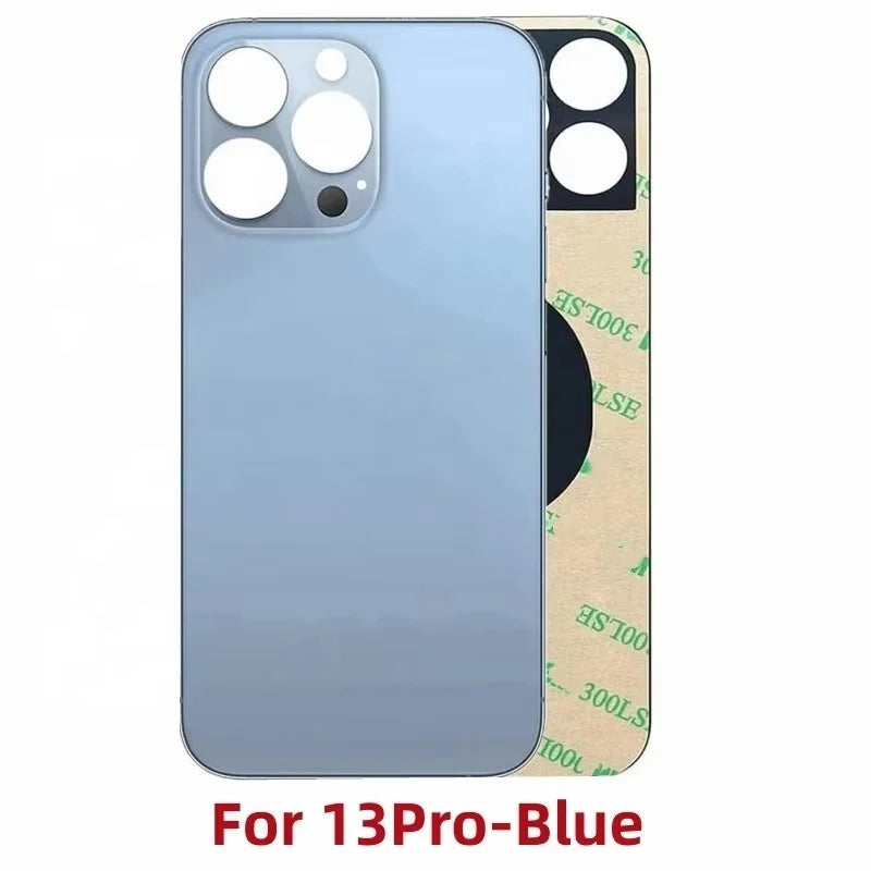 Back Glass For iPhone 13Pro-13 Pro Max Back Cover Glass Fast Replacement   Housing Battery Cover Big Hole Rear Glass with  glue