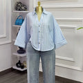 Women Shirt Blouse Femme Fall Fashion Linen Blend Wide Sleeve Blouses Vintage Long Sleeve Female Shirts Blusas Chic Tops