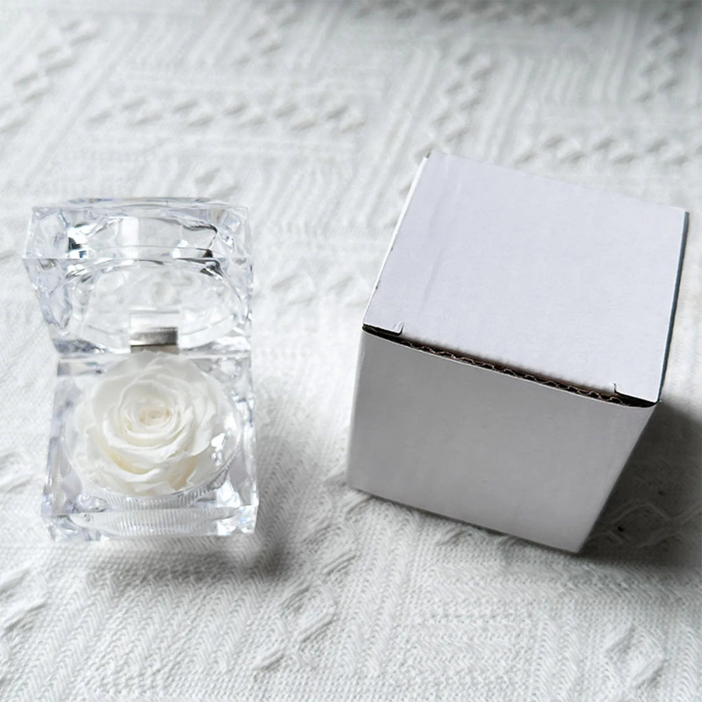 Eternal Preserved Rose Real Flower Valentine'S Birthday Anniversary Mother'S Day Acrylic Gift Box New Artificial Decorations