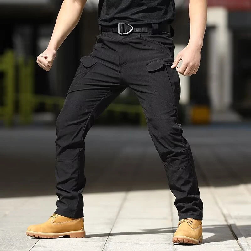 Men Casual Cargo Pants 2025 New Male Summer Tactical Wear Resist Quick Dry Outdoor Trousers Multi Pockets Hike Work Trousers