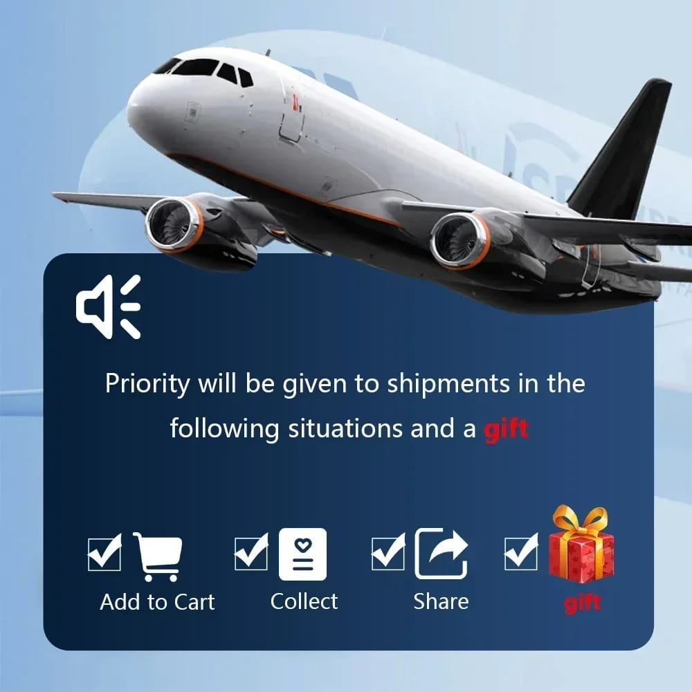 white and black cargo airplane with orange engine accents flying against a light blue sky representing the portable power bank 5000mah digital display fast charger for efficient charging solutions