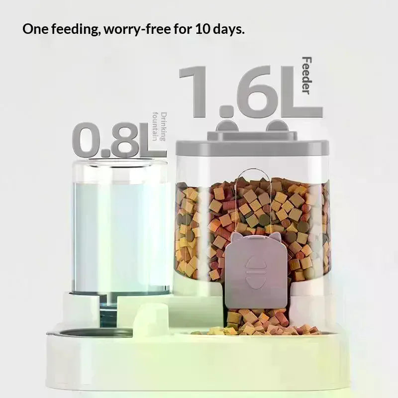 Pet Large-capacity Feeder Integrated Automatic Water Dispenser Cat Dog Feeding Pet Supplies