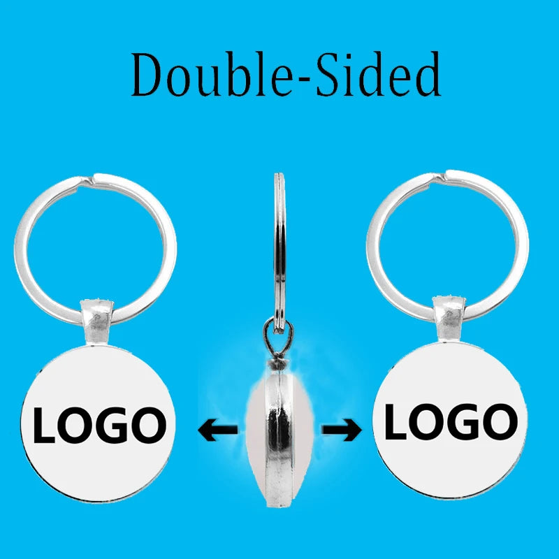 Personalized Logo Keychain Company Logo Customization Black And White Photos Color Photos Private Family Customization