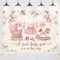 Welcome Baby Shower Newborn Background Decoration Girl Boy Birthday Party Backdrop Supplies Balloon Teddy Bear Photographic Prop