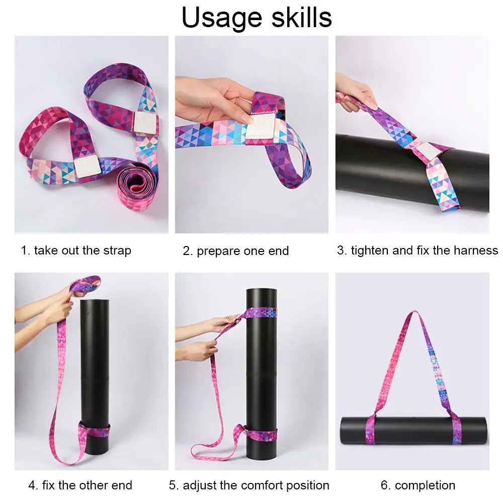Fitness Adjustable Sports Accessories Yoga Belt Sport Sling Shoulder Yoga Mat Strap Belts Carry Straps