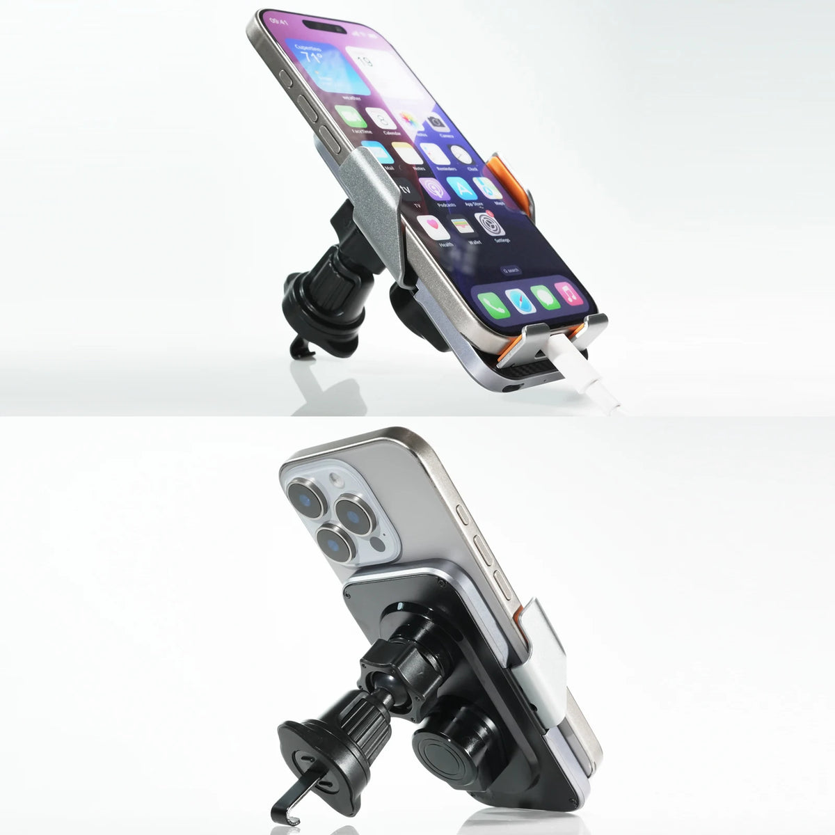 Car Wireless Charging Phone Holder Smart Sensing Fast Wireless Charger Phone Mounts 360° Rotation Inductive automatic clamping