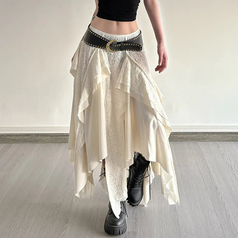 Women Irregular Skirt Doomsday Wasteland Design For Women 2026 Spring Summer Mid Skirts High Street Skirts
