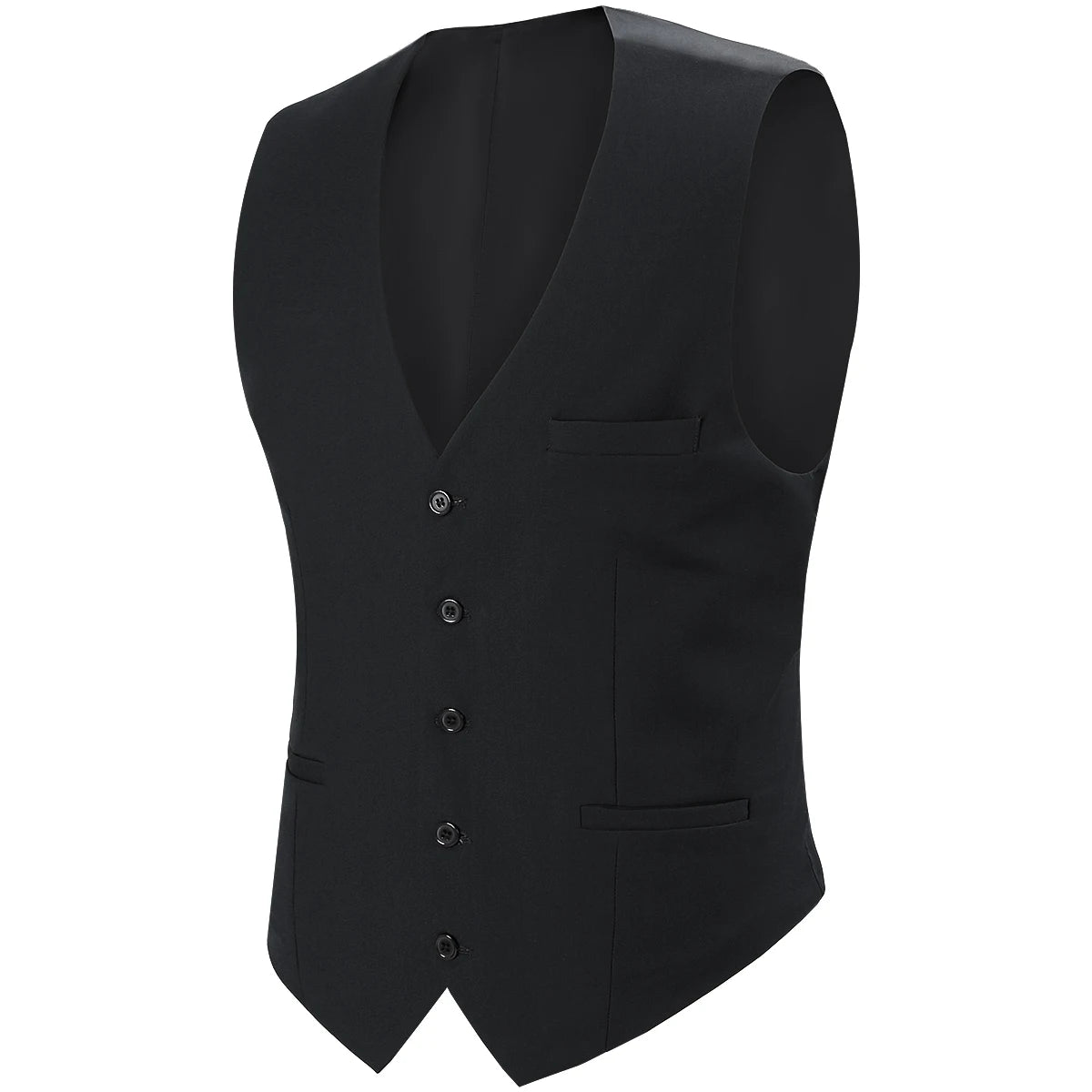 Mens Suit Vest Male Business Formal Wedding Office Birthday Party Outfit Set  Easter Church Jacket Black Waistcoat