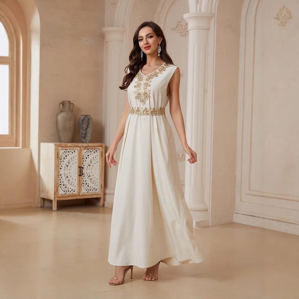 Dress Suit Women Eid Muslim Abaya Party Dresses Sequins 2 Piece Set Jalabiya Morocco Vestidos Dubai Islam Kaftan Cardigan Robe