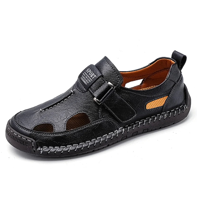 Men's Casual Sneakers Summer Breathable Outdoor Shoes Openworke Design Non-slip Summer Lightweight Driving Shoes Walking Shoes