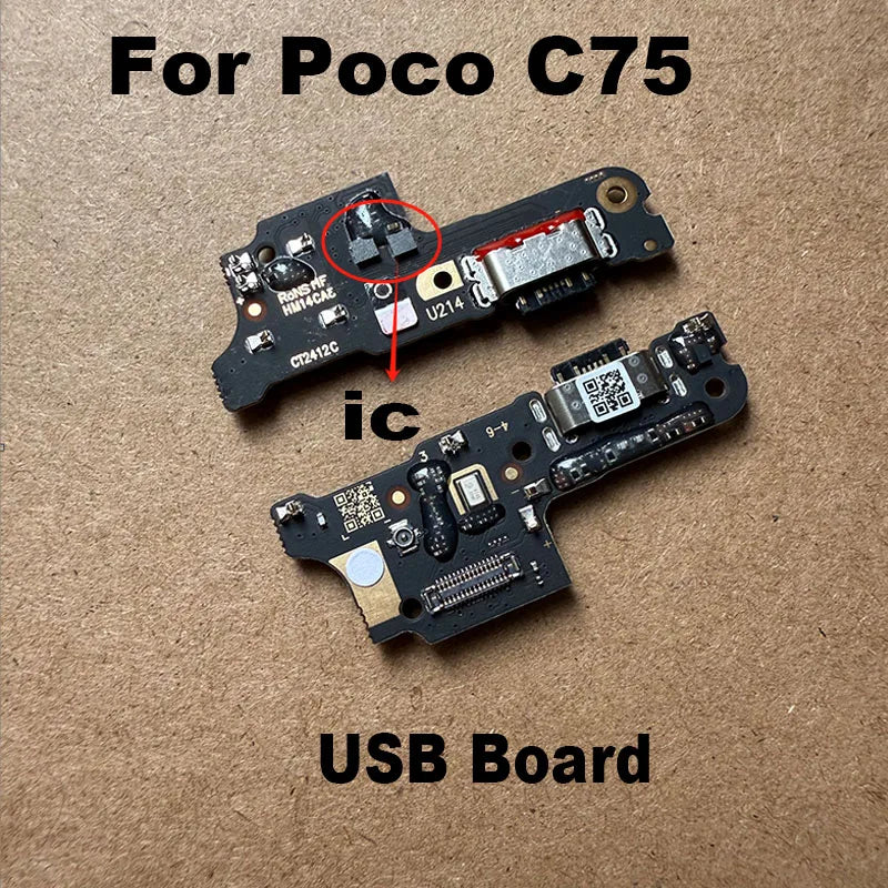 For Xiaomi Poco C3 C31 C40 C50 C51 C55 C65 C61 C75 USB Charger Charging Port Dock Connector Flex Cable Board Replacement