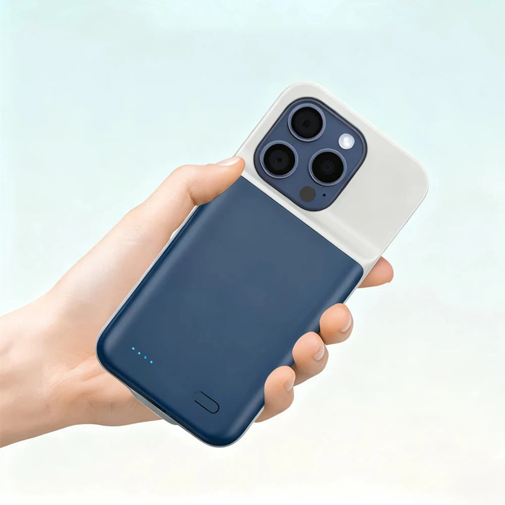 10000mAh Powerbank Cover For iPhone 17 16 Pro Max 17Air 16 Plus 16e External Battery Cases Portable Charger Power Bank Case