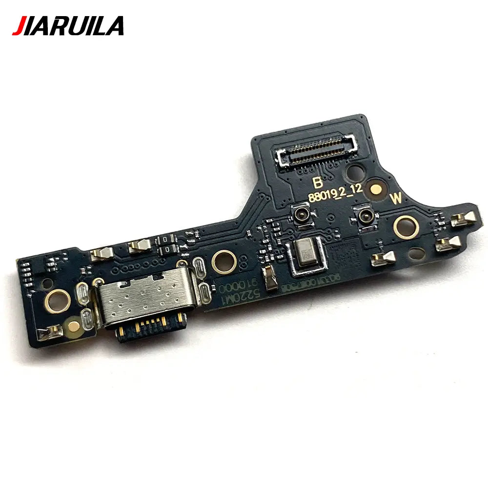 Schwarzes, von Jiaruila gebrandetes USB-Ladeanschluss-Flexkabel für die Xiaomi-Redmi-Serie mit silbernem USB-C-Anschluss und vergoldeten Kontakten, ausgelegt für zuverlässige Zustellung mit China Post und erhöhte Schutzzeit.
