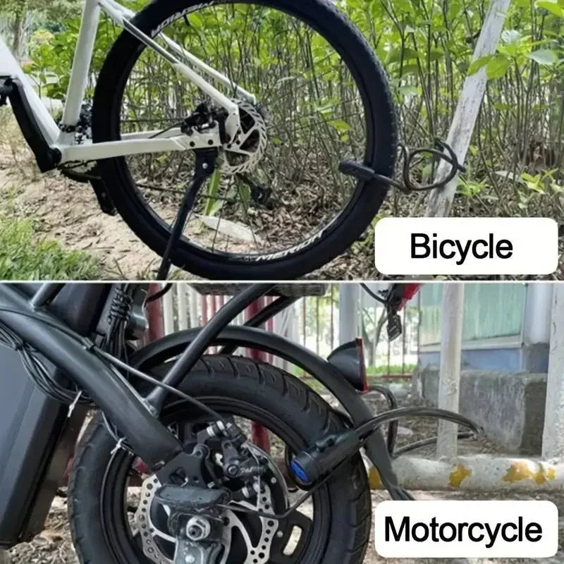 Heavy Duty Motorcycle Chain Lock Metal Anti Theft Bike Lock with 2 Keys for Maximum Security and Reinforcement of Bicycle