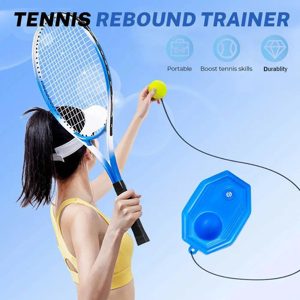 Tennis Training Aids Bases With Elastic Rope Ball Practice Self-Duty Rebound Tennis Trainer Tennis Practice Tool