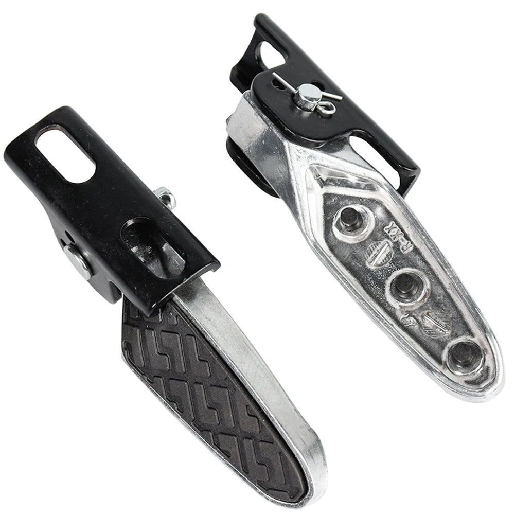 1 Pair Electric Bicycle Pedal Electric Vehicle Scooter Pegs Pedal Platform Front Footrest Folding Pedal Modified Accessories