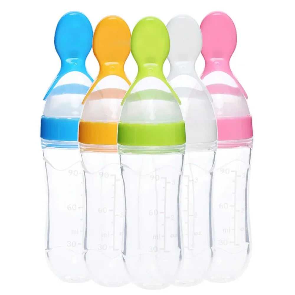 90ML Baby Feeding Bottle Spoon Milk Bottle Baby Training Feeder Food Supplement Food Feed Spoon Baby Gadgets BPA Free