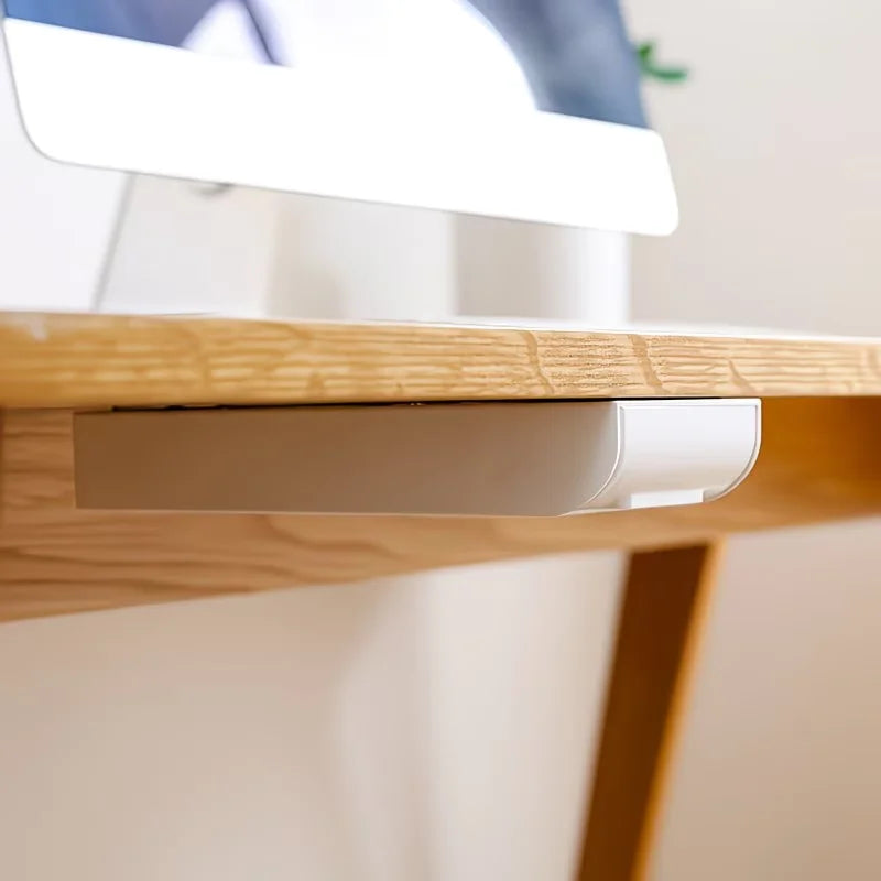 1 hidden under-desk storage box, sliding partition storage box, for home and school desktop storage and organization