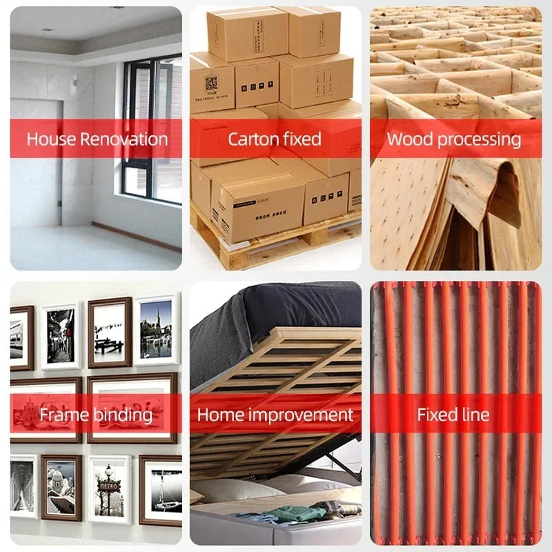 4 In 1 Nail Gun DIY Furniture Construction Stapler Upholstery Staple Gun with 800 Staples Home Decor Carpentry Tools