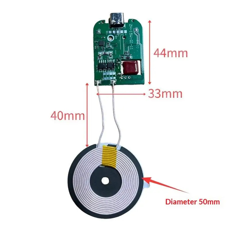 Wireless Charger Module 15W TYPE-C MICRO-USB Fast Charging PCBA Board for Power Supply DIY Project