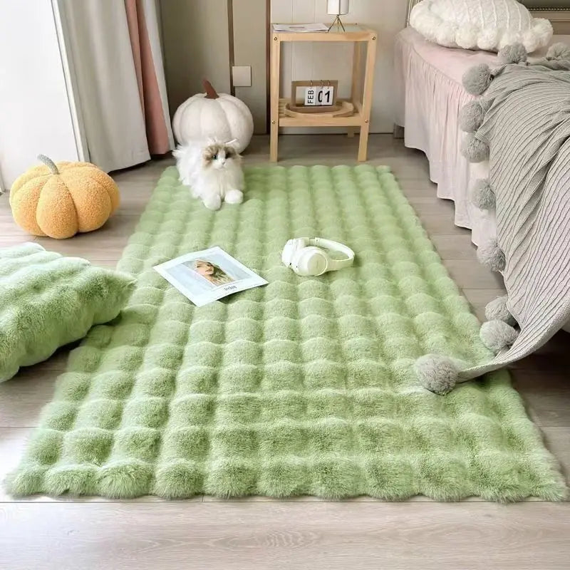 New Bedroom Bedside Carpet Thickened Plush Tatami Floor Mat Drifting Window Mat Living Room Dormitory Winter Rugs Decorating