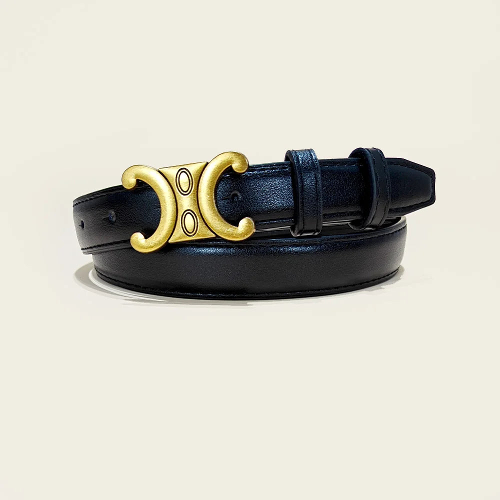 Luxury women's belts fashionable and versatile designer belts retro belts to match dresses and jeans