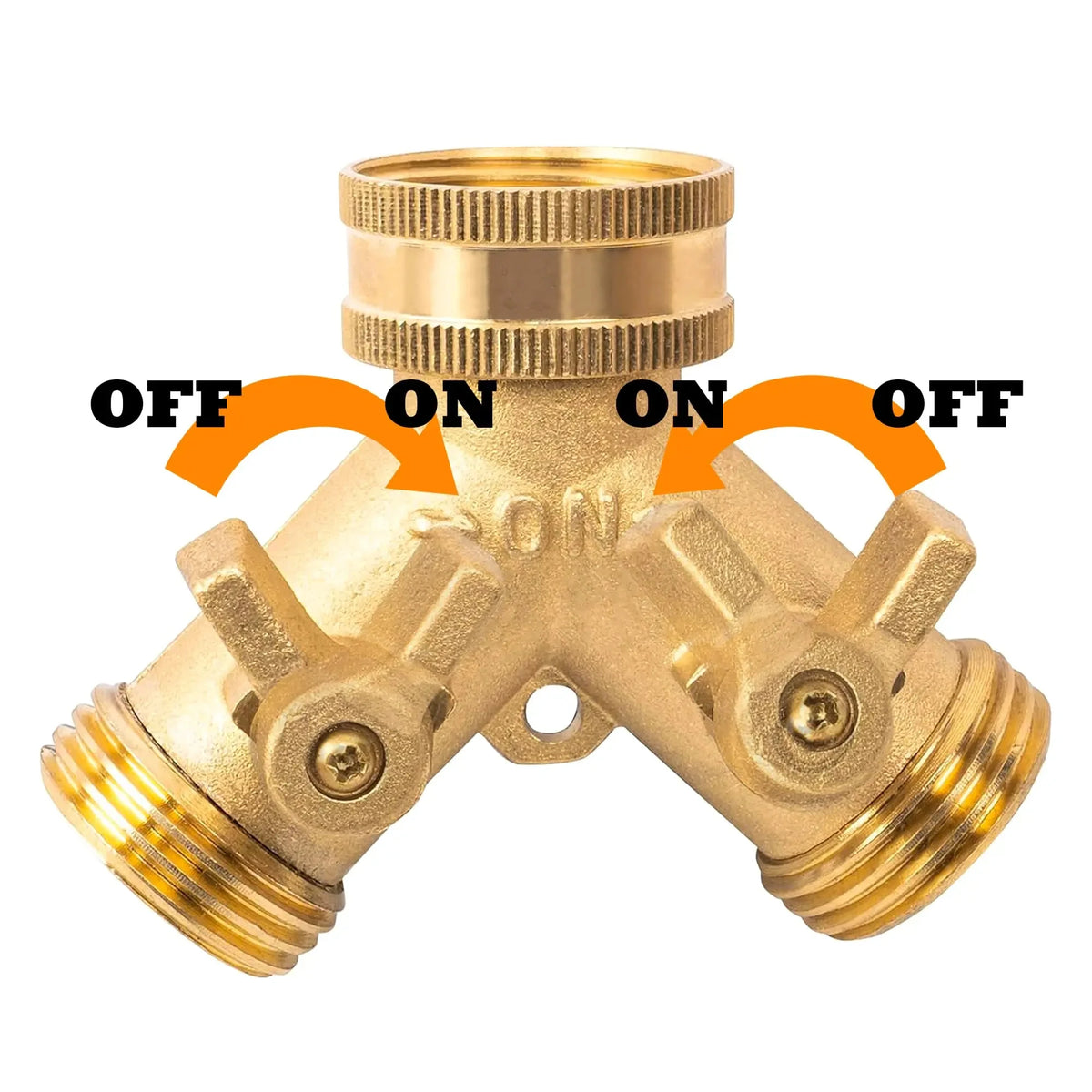 Garden Watering Tools - Double-Pass Nipple Ball Valves Y-Type Hose Connectors Three-Way Splitter Distributors for Lawn Sprinkler
