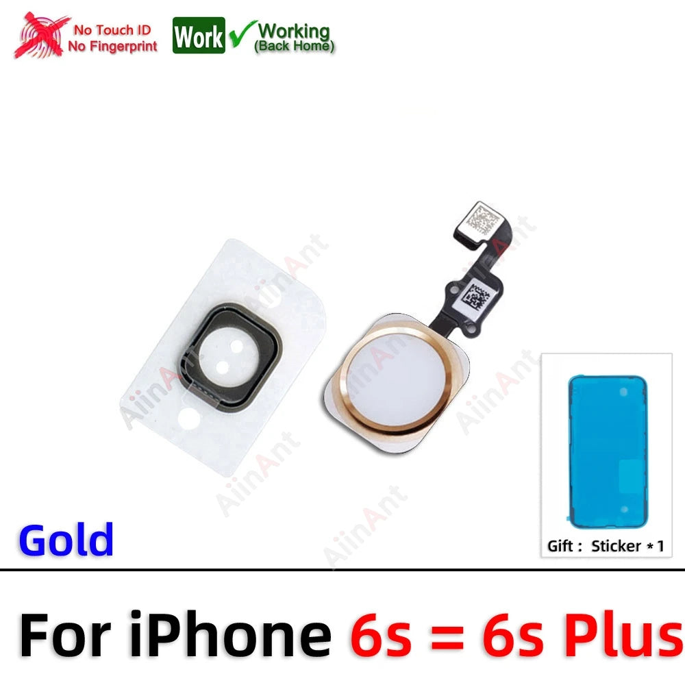 Waterproof Sticker + Flex For iPhone 7 8 6 6s Plus SE 2020 2022 2 3 Return Back Home Button Flex Cable Phone Parts
