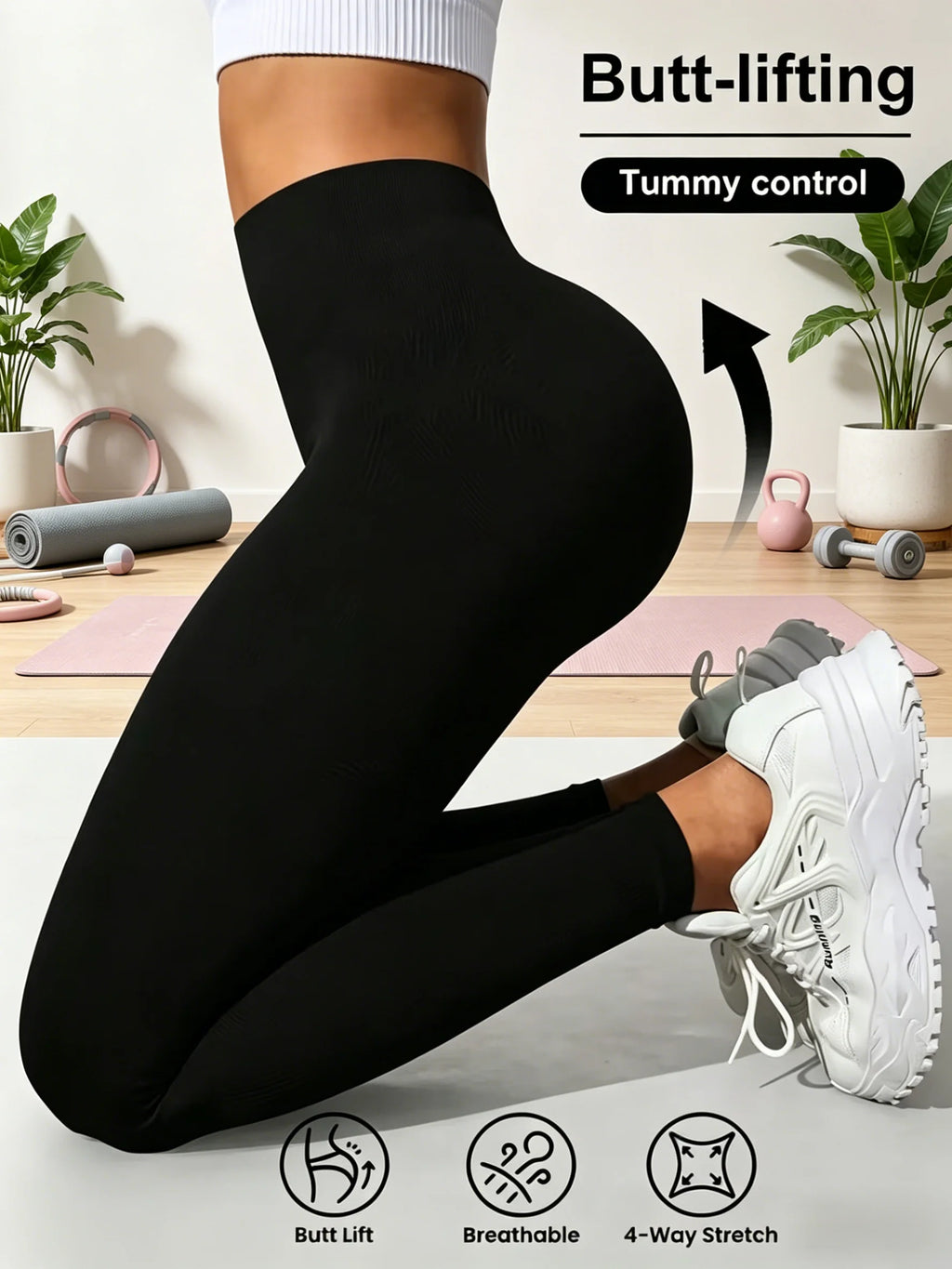 Yoga Leggings Women High Waisted Quick Dry Hip Lifting Tight Pants For Running Training Fitness