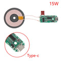 Transmitter Module Coil Circuit Board 5W/10W/15W Type-c Qi Fast Charging Wireless Charger PCBA DIY Standard Accessories