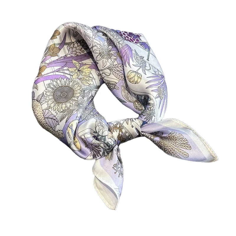 100% Silk Scarf Square Scarves for Women Wrap Kerchief  Mulberry Silk Bandana Fashion Luxury High Quality Headband Hijab