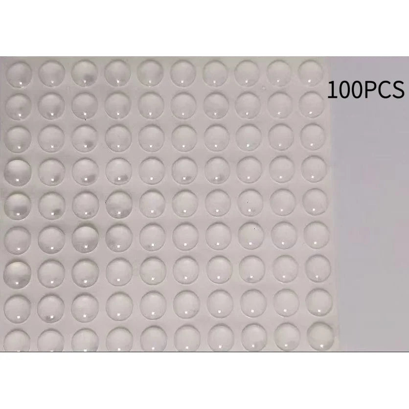 100pcs Silicone Bumpers, Self-Adhesive Non-Slip Pads for Furniture Protection, Transparent Shock-Absorbing Buffers for Home
