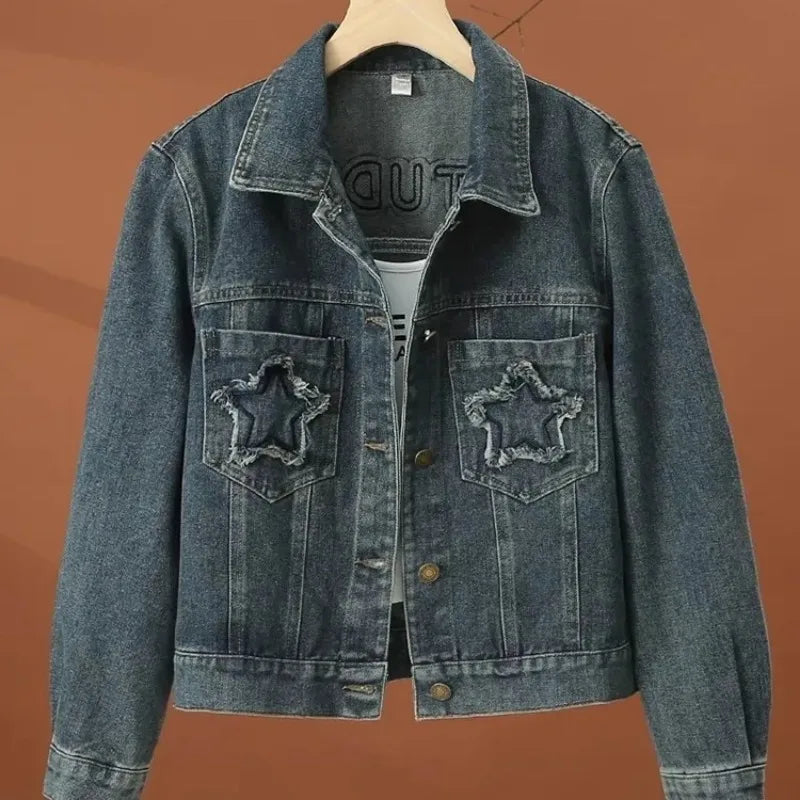 Short Denim Jacket for Women 2025 New Autumn Jacket Outer Slim Casual Women's Top