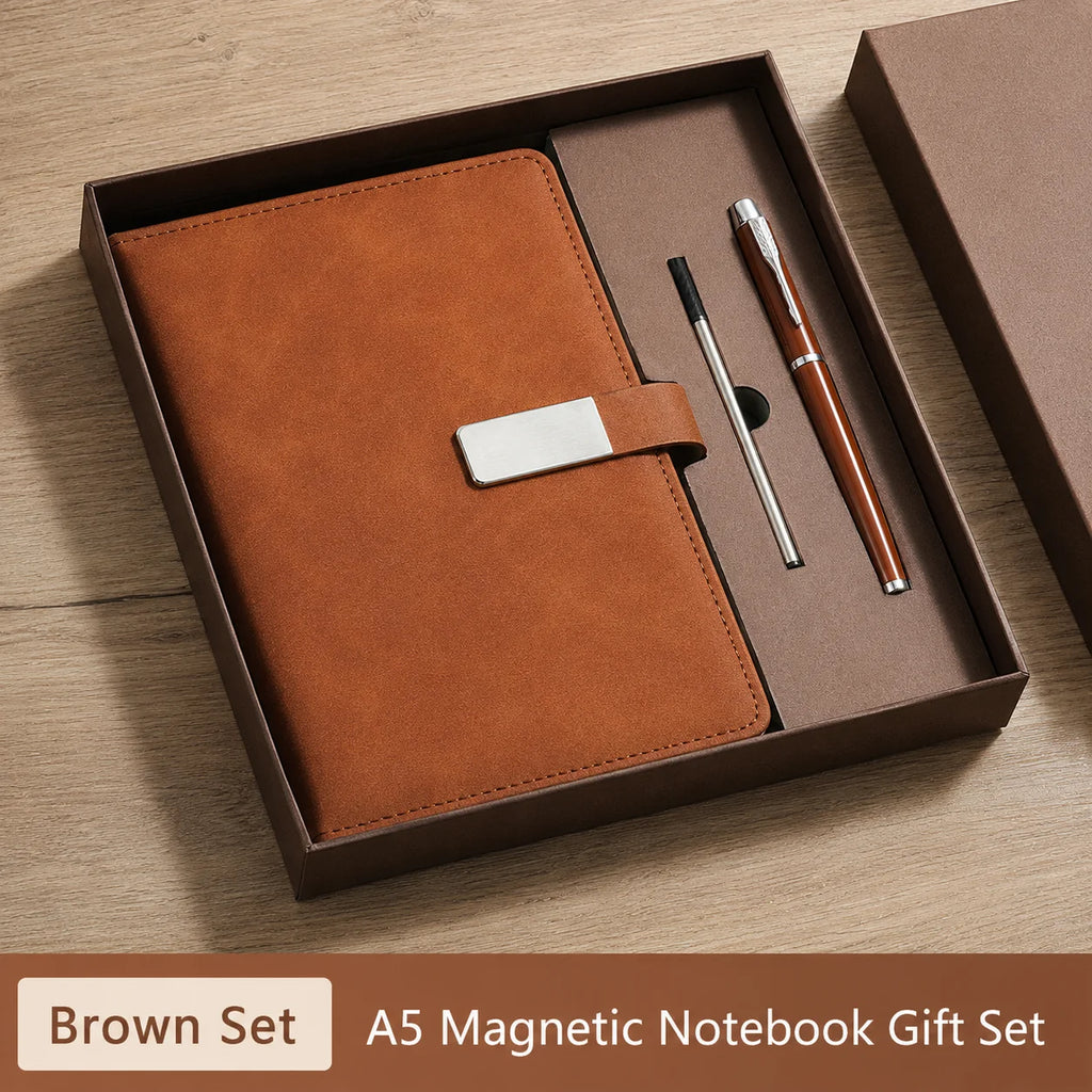 Fathers Day A5 Leather Notebook for Dad Lined Journal Gift for Men Office Work Daily Writing Notes Planner