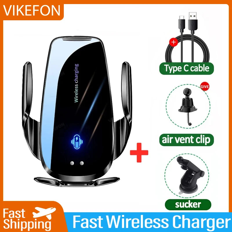 Car Air Vent Wireless Charger Car Phone Holder Infrared Induction For iPhone 17 16 15 Samsung S26 Xiaomi Fast Charging Station