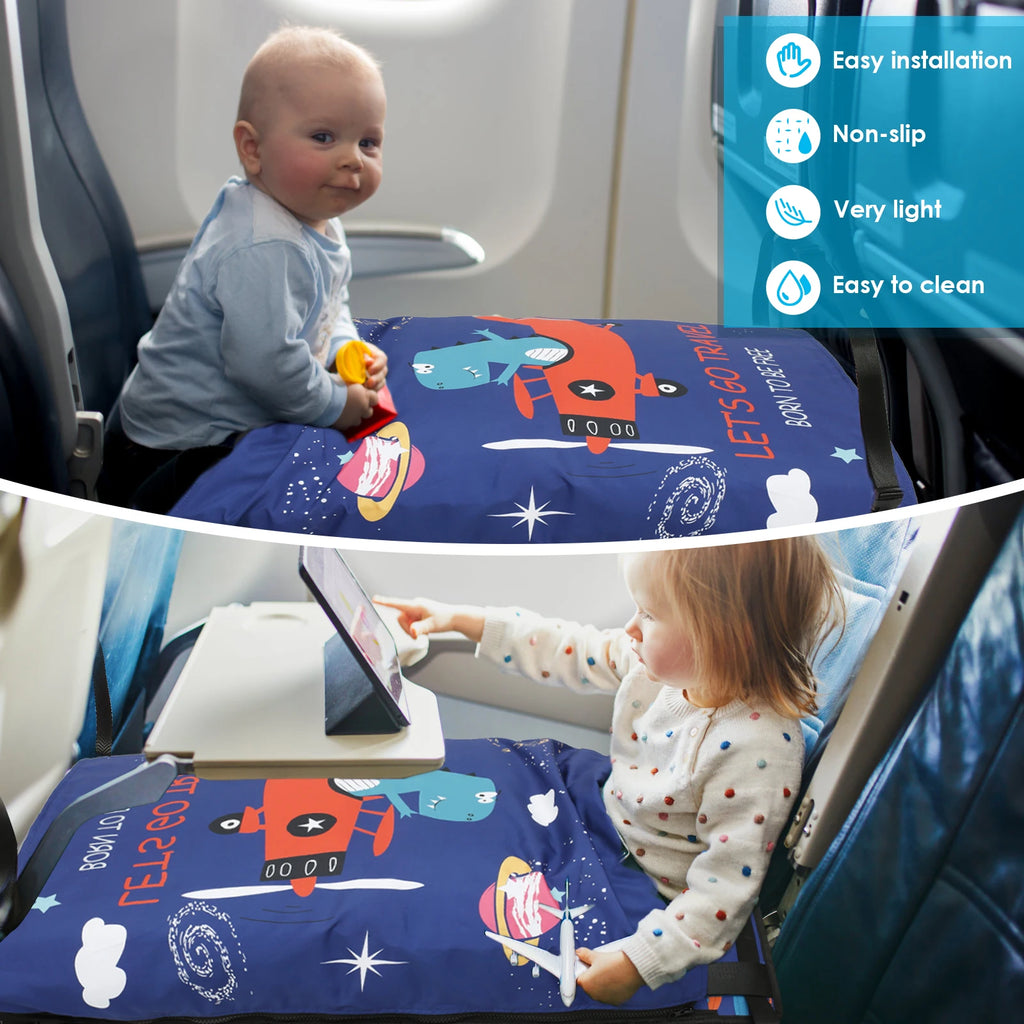 Toddler Travel Airplane Bed Portable Pedals Bed Foot Rest Hammock with Storage Bag Baby Airplane Seat Extender For Leg Rest