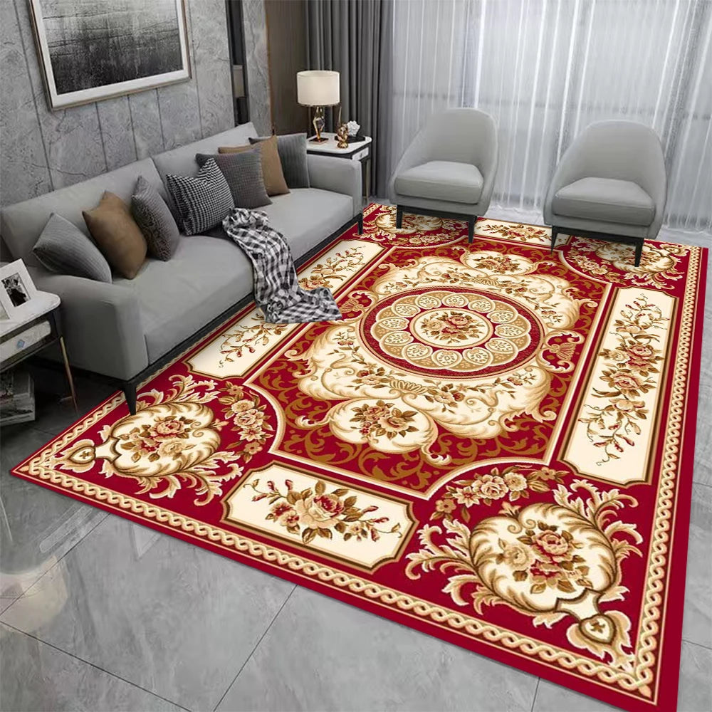 Vintage Carpet for Living Room and Bedroom, Sofa, Coffee Table Rug Bohemian Ethnic Style, Household Bedside Mat