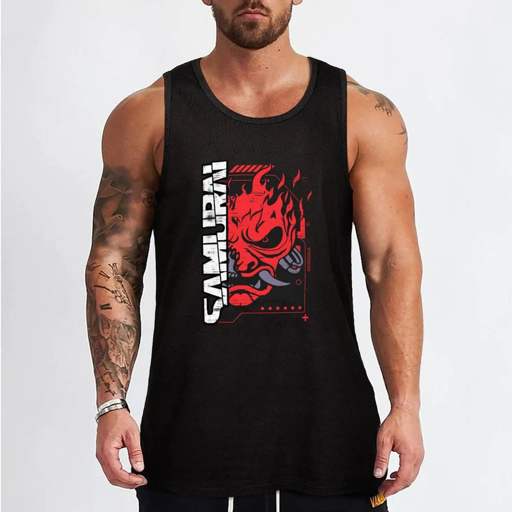 samurai rock band Tank Top gym accessories man Sports shirt man
