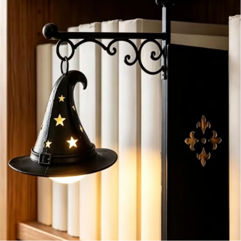 Library Lantern-Decorative Bookshelf Lighting, Warm LED Nightlight, Miniature Shelf Light, Home Desk Hanging Ornament