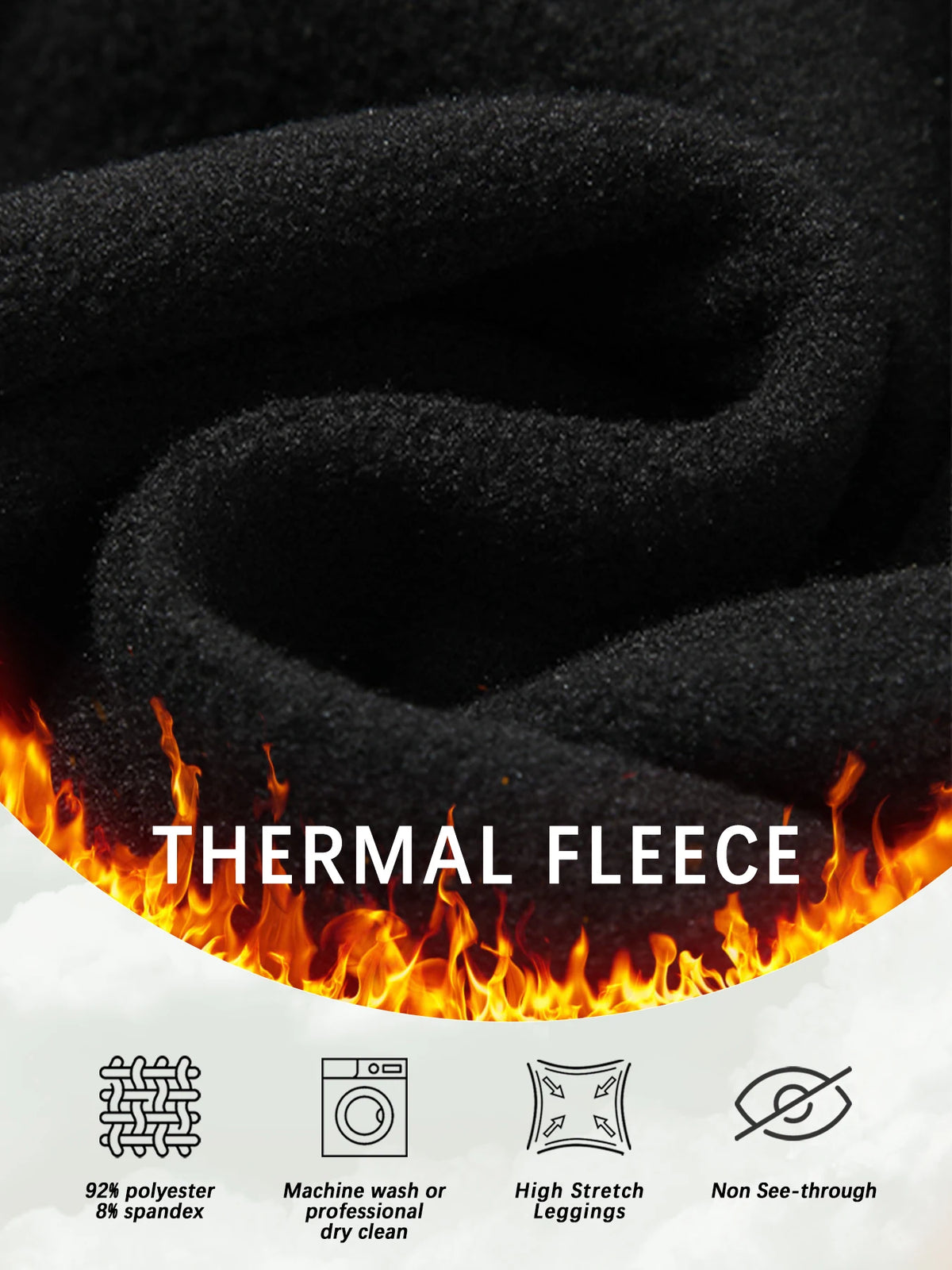 Women's Thermal Fleece Lined Leggings. Super Soft High-Waisted Design Perfect for Yoga, Running and Cold Weather Activities