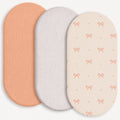 3PCS Baby Bassinet Bedding Set Soft Breathable Elastic Comfortable Crib Mattress Cover Suitable for Boys Girls Newborn Beds