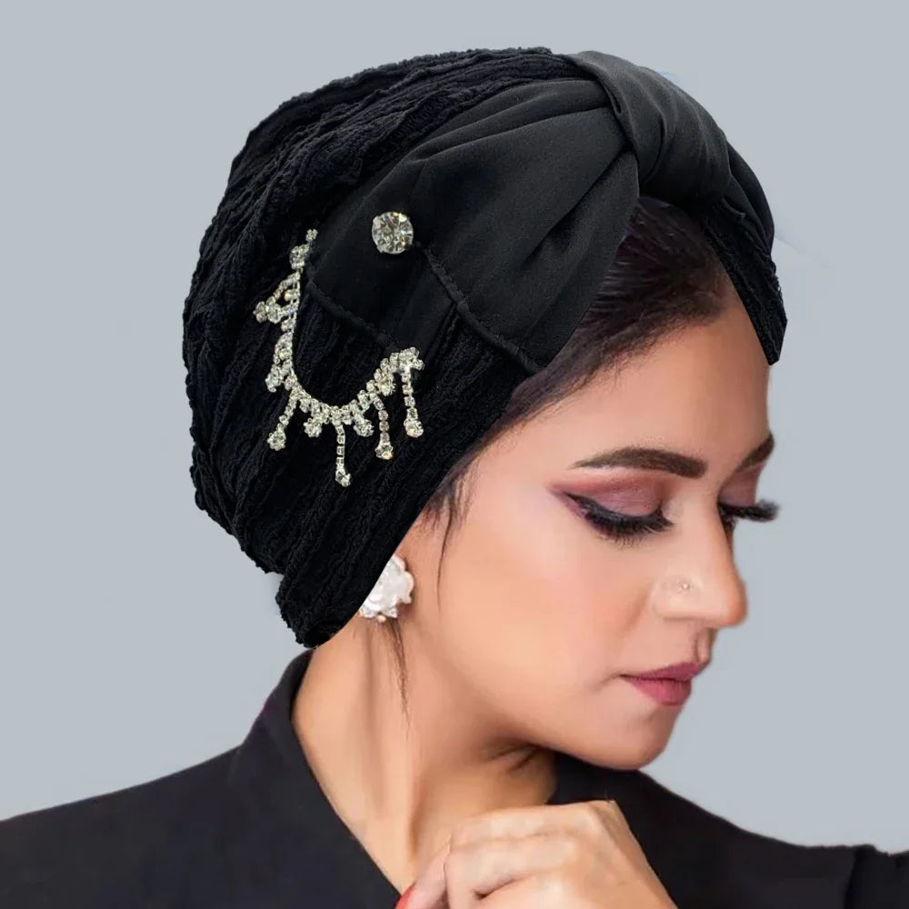 Embroidery Turban Cap for Women Summer Breathable Head Wraps Bonnet Muslim Under Scarf Hat Chemo Hats Turbante mujer